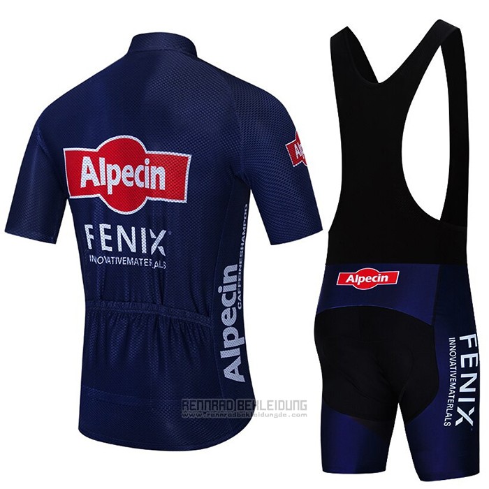 2021 Fahrradbekleidung Alpecin Fenix Tief Blau Trikot Kurzarm und Tragerhose - zum Schließen ins Bild klicken